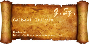 Galbavi Szilvia névjegykártya