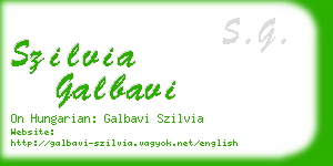 szilvia galbavi business card